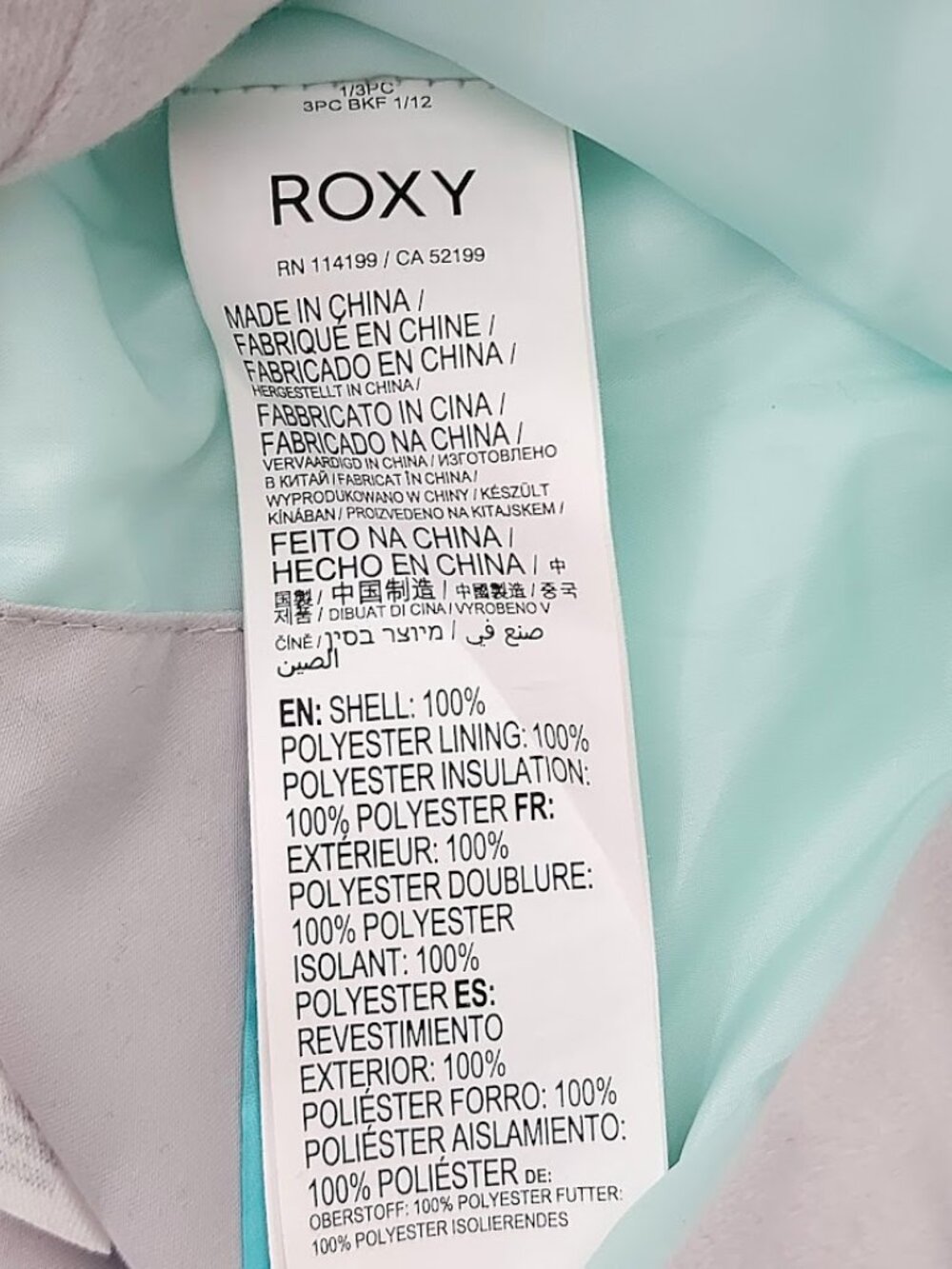 Roxy Snow Bibs Girls Size T3 Mint Green Snowboard Ski Warm Winter Insulated - Picture 8 of 12